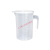 定制量桶 塑料量杯带刻度的大量桶毫升计量器容器克度杯奶茶店专 白色 100ml带手柄量杯