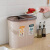 安达通 分类垃圾桶干湿分离双桶创意客厅厨房无盖垃圾筒纸篓 大号棕色