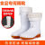 冬季大码白色雨鞋食品厂工作雨靴加绒保暖防滑食品卫生靴厨师水鞋 509高筒白色加厚款 标准码 36