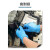 帮手仕 一次性蓝色防护手套 无粉丁腈/PVC合成手套 防滑耐磨抗撕裂 100只/盒 蓝色 S