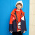 伯希和户外儿童冲锋衣三合一抓绒内胆两件套秋冬男女两件套保暖运动外套 橙红色 130