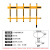奈运 升降道闸栏杆挡车栅栏铝合金八角杆双杆带栅栏 100*50mm黑黄色长度3.5米