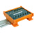 定制电路板外壳PCB72mm宽模组架导轨支架卡槽PLC底壳壳继电器模组 蓝色 PCB=72*40mm一套