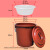 泔水干湿过滤分离带滤网垃圾桶大号厨房厨余茶水茶叶沥水潲水桶篮定制 咖啡色50K型沥水篮