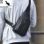 酷奇袋鼠（KUQIDAISHU）手机男士双层软皮新款时尚单肩包休闲挎包男士胸包斜挎包背包 黑色
