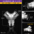 Y型三通内丝牙一分二路进水管分水器304不锈钢外螺纹人字三叉管件 1.2寸Y型外丝三通304
