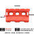 防撞桶三孔水马塑料围挡移动护栏吹塑滚塑隔离墩市政施工注水围栏 吹塑水马 1400*800(红色14斤)