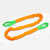 定制适用国标工业柔性吊装带双扣环形3/5/10吨起重圆形软吊带吊车吊树吊绳 默认 2吨3米 橘色，绿色