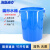 海斯迪克 塑料大水桶 圆形收纳桶 酒店厨房储水桶工业环卫垃圾桶 蓝色无盖60L HKWY-24