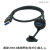 信号延长母对公圆型数据USB3.0直通插座带线接头模块86型板 USB3.0直通 黑色 圆孔直径22mm 防尘盖+垫片 1.5米