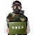 护力盾 FNJ05面具/MF11B自吸过滤头戴式全面防护罩 含防毒面具+滤毒盒+迷彩包+行军盒 黑色 1 