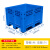 久聚和奥特威尔1210塑料卡板箱加厚大型周转箱可移动水箱可配盖子配轮子 蓝色封闭式