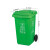 丰宁展益 FNZY 户外大号分类环卫垃圾桶 果皮箱 小区物业加厚挂车垃圾桶100L带轮绿色