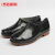 HKFZ卫生靴大码白色雨鞋厂工作雨靴防滑防油耐酸碱厨师水鞋 黑色低帮食品靴 37