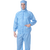WK 无尘服防静电服分体连帽工作服洁净服防尘服喷漆养殖场 蓝色 4XL