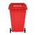 舒蔻（Supercloud）大号塑料分类垃圾桶小区环卫户外带轮加厚垃圾桶可定制图案240L加厚红色分类有害垃圾