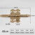 定制适用中式大门插销老式木门锁复古花园庭院门闩仿古挂锁门扣铜门栓 40CM古铜色【蝙蝠款】