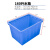 加厚塑料水箱长方形带盖储水桶大号牛筋水产养殖箱养鱼盆 160L水箱蓝(无盖)