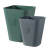 普利赛拉 简约分类垃圾桶 北欧无盖清洁桶卫生间办公室纸篓 墨绿色 大号