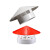 清笒 PVC防雨帽屋顶外墙油烟机排气风帽罩5件起批 50-75-110通用防雨帽（红顶）