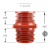TG3-35Q/395高-260*260高压开关柜母线穿墙套管35-40.5KV环氧树脂