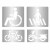 孔柔非机动车道自行车道残疾人轮椅路人行通道镂空喷漆模板广告牌订制 自行车套餐 8个板