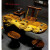 汇香天泽  胡桃木根雕茶桌 原木家用茶海实木树根茶台木雕树桩茶桌 黄色 ZF122121