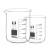沸耐笙 SY-0154 大小玻璃烧杯带柄高温化学实验器材平皿 25mL 2个/包