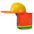 溥畔工地施工反光透气可折叠轻薄安全帽遮阳帽檐遮阳板罩套头盔防晒帽 橘色网格布反光条款