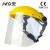 众安 高透明防护面罩 工业防冲击面部防护隔离面罩护脸可上翻 416-1黄色10个