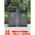 户外不锈钢垃圾桶双桶小区公园景区分类环卫果皮箱市政室外垃圾箱 C款双分类镀锌板