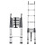 加厚铝合金人字梯升降竹节梯多功能折叠伸缩铝梯直梯子定制 德标多功能梯1.6+1.6米=直3.2米