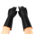 谋福 CNMF J63 工业耐酸碱手套  防滑防腐蚀化工防护手套  加厚橡胶手套  黑色耐酸碱35cm 