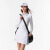 歌芬蔓（GILFUNMAR）品牌轻奢高尔夫服装女夏季新款防晒透气速干POLO衫高尔夫套装女 白色裙子 XS