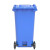 舒蔻(Supercloud)分类垃圾桶大号带盖塑料户外环卫物业酒店商用国标可回收 蓝色120L