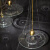 后现代北欧轻奢设计师餐厅个性飞碟玻璃水滴螺纹形极简吊灯艺术展 水滴款40cm