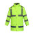 鸣固 反光雨衣 交通环卫施工执勤加厚保暖防寒服棉服上衣可拆卸绿色 XL MG-ST-7152-1