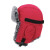 海斯迪克保暖防寒帽 防水防风加厚男女护耳雷锋帽（58-60cm） 枣红 