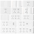 鸿雁118型开关插座面板多孔家用暗装墙壁九孔12孔十五孔白色模块 一位五孔 1只装
