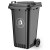 舒蔻(Supercloud)户外垃圾桶大号带盖环卫带轮小区物业商用塑料分类室外大容量垃圾箱 120L黑