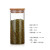 大小号高硼硅透明玻璃瓶茶叶杂粮收纳储物样品展示盒密封装饰 直径6.5厘米高15厘米+竹盖子 (