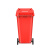 舒蔻 户外垃圾桶大号室外环卫垃圾桶带盖带轮工业物业商用大型塑料分类垃圾箱 红色有害垃圾120L