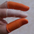 指套100个麻点颗粒防滑橙色白色乳胶橡胶耐磨加厚劳保工业手指套 白色小号S(100个)