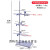 大号高60厘米实验室铁架台实验支架方座支架教学仪器标准全套含十 单60cm一杆一底+烧瓶夹+十字夹(