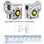 科劲 NMRV050 蜗轮蜗杆减速机 圆法兰铝壳涡轮减速机 NMRV50输出孔25键宽8