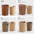 庄太太  创意木纹简约带盖北欧日式木制纸篓ZTT-9015 白色塑料内筒