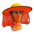 大杨安全帽遮阳帽檐+围脖 工地反光防晒罩遮阳板933 1套 橘红色
