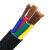 鹏贺 国标软电缆 RVV3*6+2*4平方 5芯3+2型软护套线多股铜丝阻燃型电缆线 1米