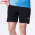 李宁（LI-NING） 李宁高端羽毛球服比赛服吸汗速干羽毛球运动裤 女款-AKSS440-黑 XL