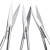 金固牢 实验用剪刀 不锈钢实验室手术剪刀直尖弯尖 KZS-80 组织弯圆14cm